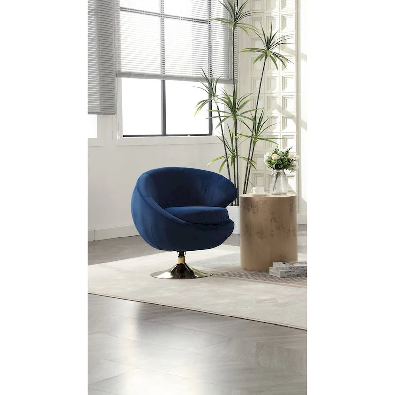 HOMEFUN Fauteuils Crapauds Pivotants à 360 Degrés en Velours