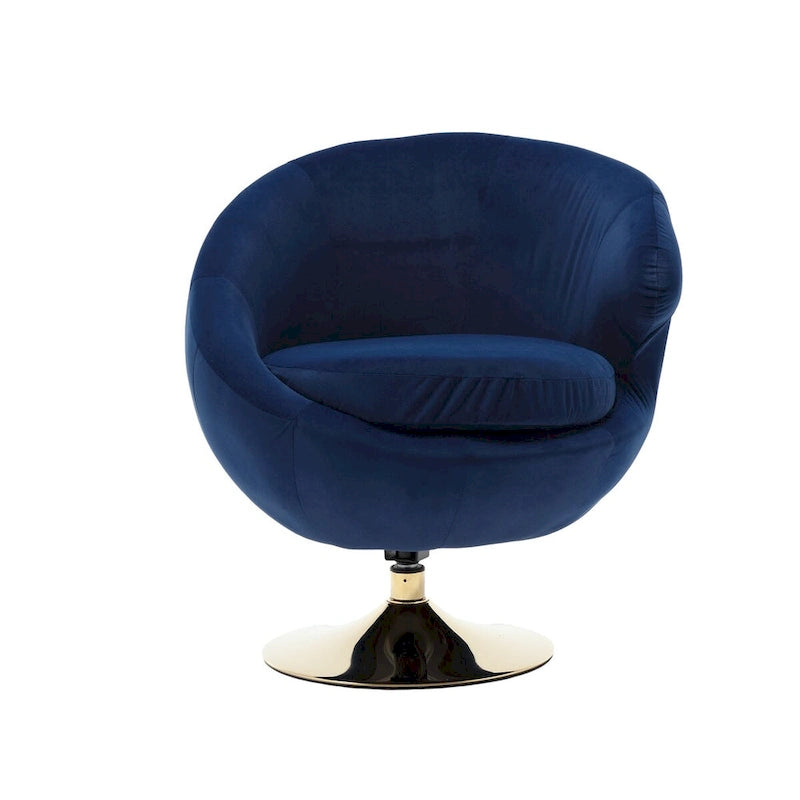 HOMEFUN Fauteuils Crapauds Pivotants à 360 Degrés en Velours