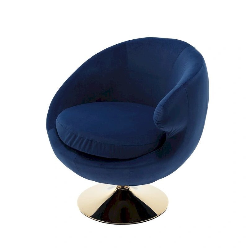 HOMEFUN Fauteuils Crapauds Pivotants à 360 Degrés en Velours