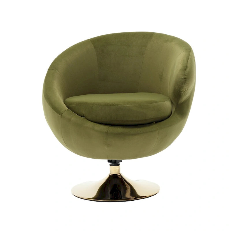 HOMEFUN Fauteuils Crapauds Pivotants à 360 Degrés en Velours