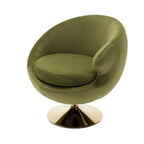 HOMEFUN Fauteuils Crapauds Pivotants à 360 Degrés en Velours
