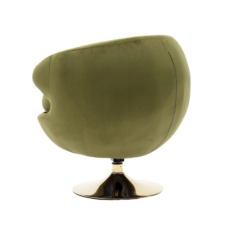 HOMEFUN Fauteuils Crapauds Pivotants à 360 Degrés en Velours