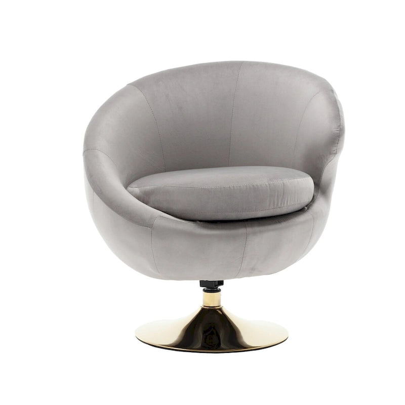 HOMEFUN Fauteuils Crapauds Pivotants à 360 Degrés en Velours