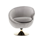 HOMEFUN Fauteuils Crapauds Pivotants à 360 Degrés en Velours