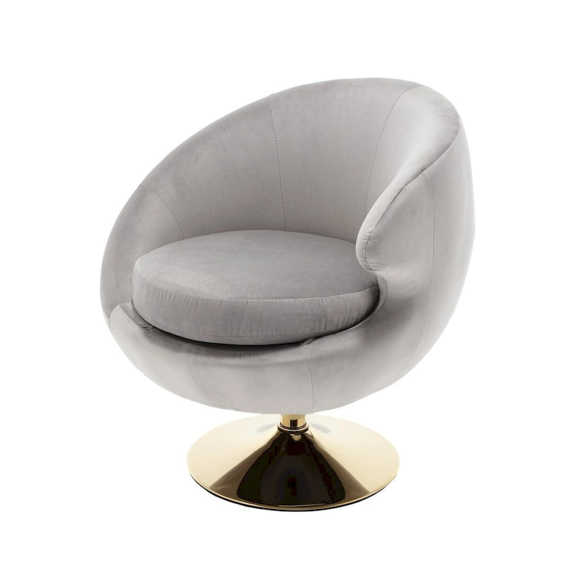 HOMEFUN Fauteuils Crapauds Pivotants à 360 Degrés en Velours