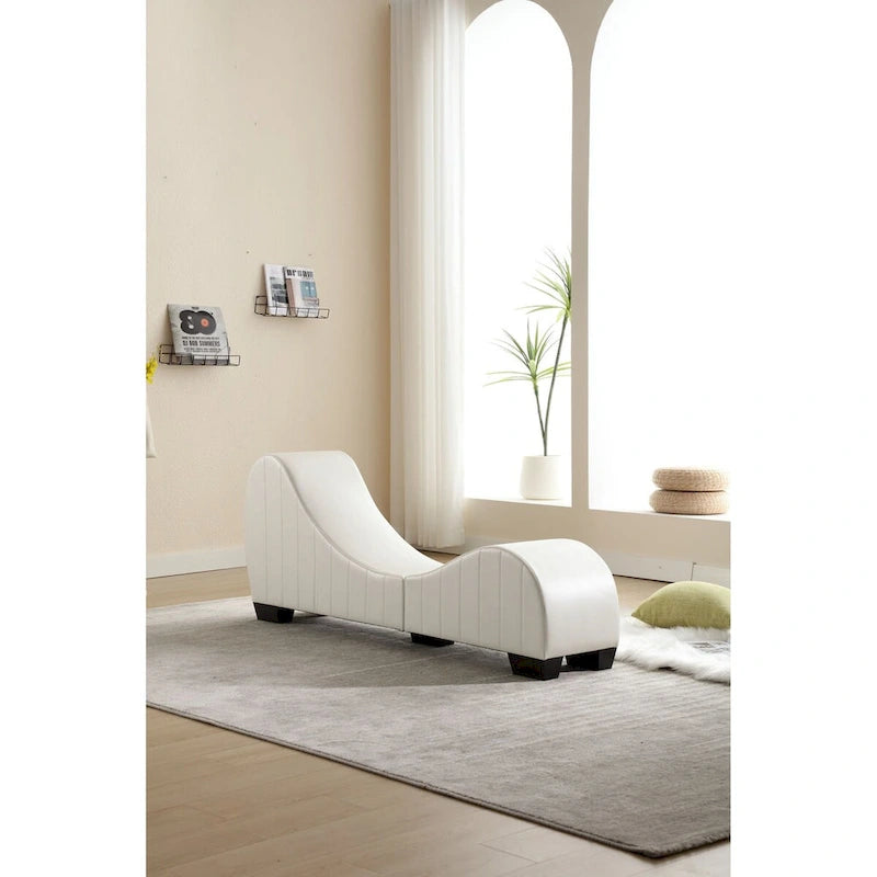 Modern Faux Leather Curved sofa