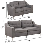 Canapé en tissu de style moderne et contemporain pour appartement