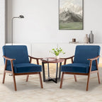 Fauteuil d'appoint Mid-Century Modern avec cadre en bois massif, lot de 1