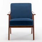 Fauteuil d'appoint Mid-Century Modern avec cadre en bois massif, lot de 1