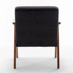 Fauteuil d'appoint Mid-Century Modern avec cadre en bois massif, lot de 1