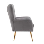 Fauteuil d'appoint rembourré à oreilles style milieu du siècle