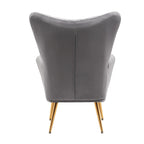 Fauteuil d'appoint rembourré à oreilles style milieu du siècle