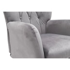 Fauteuil d'appoint rembourré à oreilles style milieu du siècle