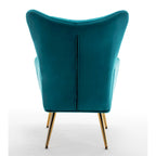 Fauteuil d'appoint rembourré à oreilles style milieu du siècle