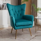 Fauteuil d'appoint rembourré à oreilles style milieu du siècle