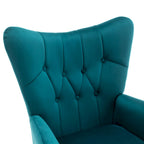 Fauteuil d'appoint rembourré à oreilles style milieu du siècle