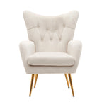 Fauteuil d'appoint rembourré à oreilles style milieu du siècle