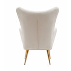 Fauteuil d'appoint rembourré à oreilles style milieu du siècle