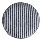 HomeRoots Pouf 100% Coton Bleu 18 po