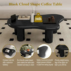 Table basse de salon en forme de nuage noir de 101,6 cm