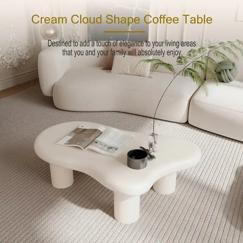 Table basse de salon en forme de nuage noir de 101,6 cm