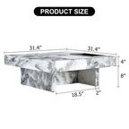 Table basse, motif marbre imitation, fabriquée en MDF, la fusion de l'élégance et de la mode naturelle