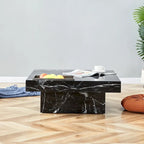 Table basse, motif marbre imitation, fabriquée en MDF, la fusion de l'élégance et de la mode naturelle