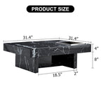Table basse, motif marbre imitation, fabriquée en MDF, la fusion de l'élégance et de la mode naturelle