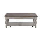 Ensemble de 3 tables basses Ocean Isle blanc antique et pin vieilli