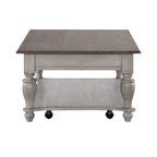Ensemble de 3 tables basses Ocean Isle blanc antique et pin vieilli
