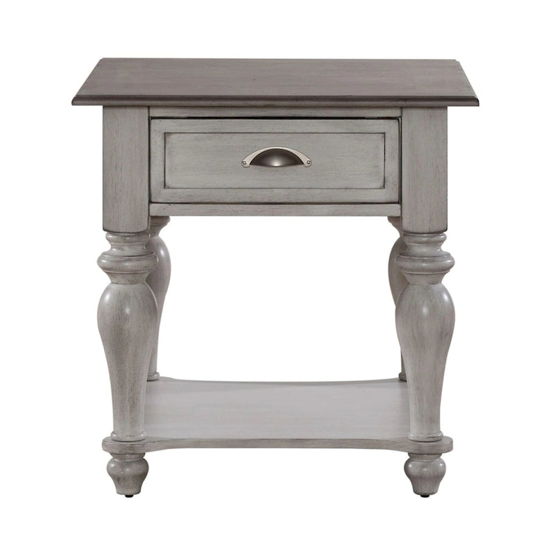 Ensemble de 3 tables basses Ocean Isle blanc antique et pin vieilli