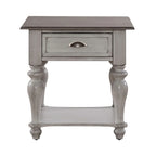 Ensemble de 3 tables basses Ocean Isle blanc antique et pin vieilli