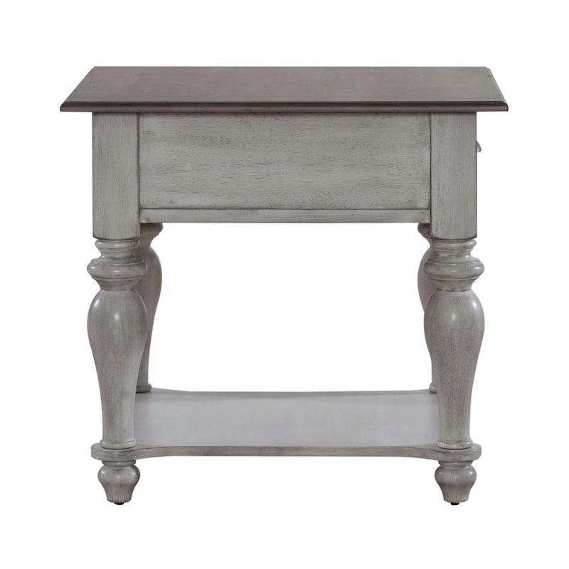 Ensemble de 3 tables basses Ocean Isle blanc antique et pin vieilli