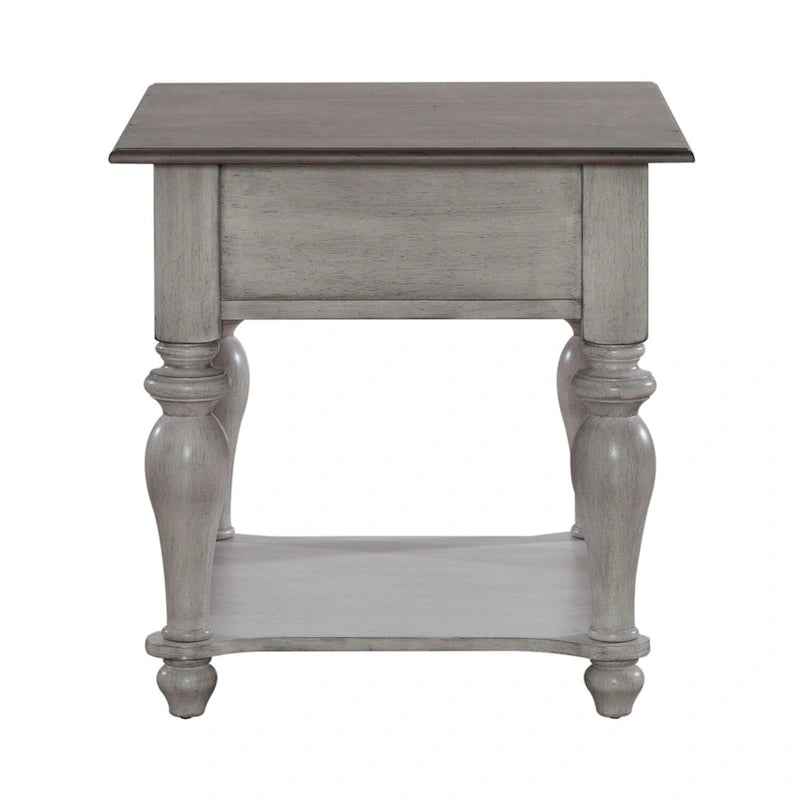 Ensemble de 3 tables basses Ocean Isle blanc antique et pin vieilli