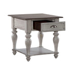 Ensemble de 3 tables basses Ocean Isle blanc antique et pin vieilli