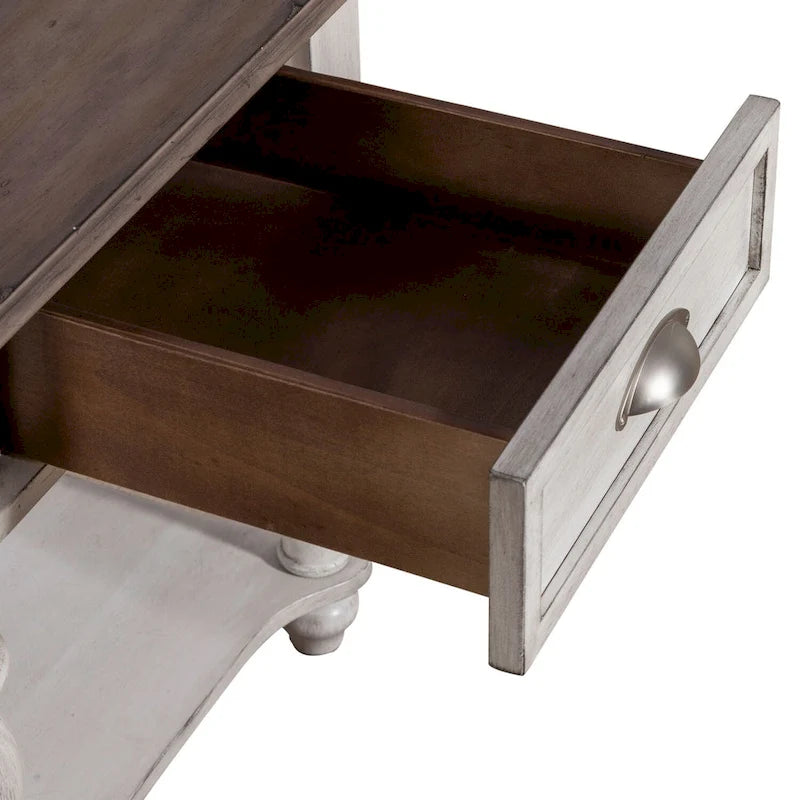 Ensemble de 3 tables basses Ocean Isle blanc antique et pin vieilli