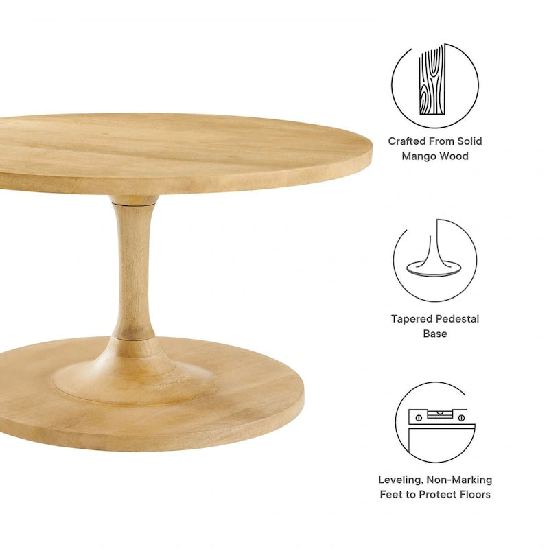 Table basse ronde en bois Lina 30