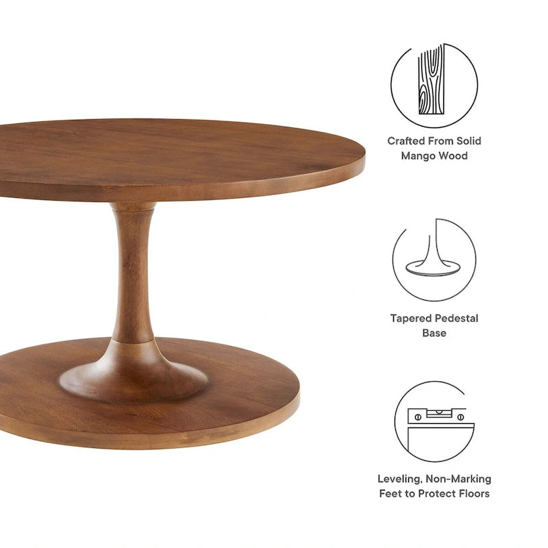 Table basse ronde en bois Lina 30