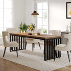 Table de cuisine et de salle à manger de 199,9 cm avec pieds en métal