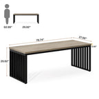 Table de cuisine et de salle à manger de 199,9 cm avec pieds en métal