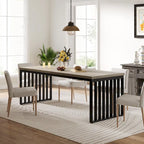 Table de cuisine et de salle à manger de 199,9 cm avec pieds en métal