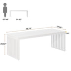 Table de cuisine et de salle à manger de 199,9 cm avec pieds en métal