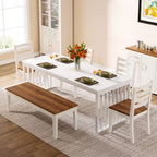 Table de cuisine et de salle à manger de 199,9 cm avec pieds en métal