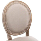 Mieres Chaise de salle à manger/chaise d'appoint vintage française rembourrée (Lot de 2) - N/A