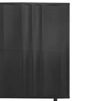 Meuble de Rangement à Motif Vague avec 2 Portes et 2 Tiroirs, Réglable