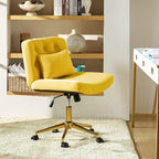 Fauteuil de bureau pivotant et inclinable Ollie Modern Flannel avec oreiller par HULALA HOME