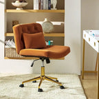 Fauteuil de bureau pivotant et inclinable Ollie Modern Flannel avec oreiller par HULALA HOME
