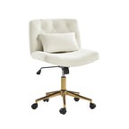 Fauteuil de bureau pivotant et inclinable Ollie Modern Flannel avec oreiller par HULALA HOME