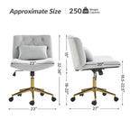 Fauteuil de bureau pivotant et inclinable Ollie Modern Flannel avec oreiller par HULALA HOME