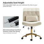 Fauteuil de bureau pivotant et inclinable Ollie Modern Flannel avec oreiller par HULALA HOME
